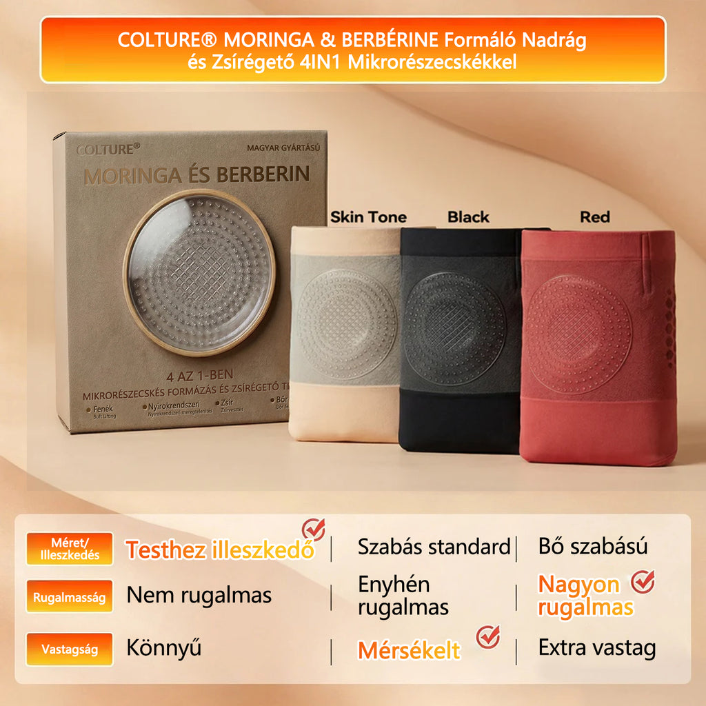 Hivatalos márkabolt |✅💫 COLTURE® 2026 Moringa & Berberine 4-in-1 mikrorészecskés alakformáló és zsírégető rövidnadrág