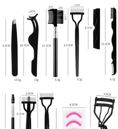 Semi-arc Steel Tooth Brow Groomer Eyelash Curler