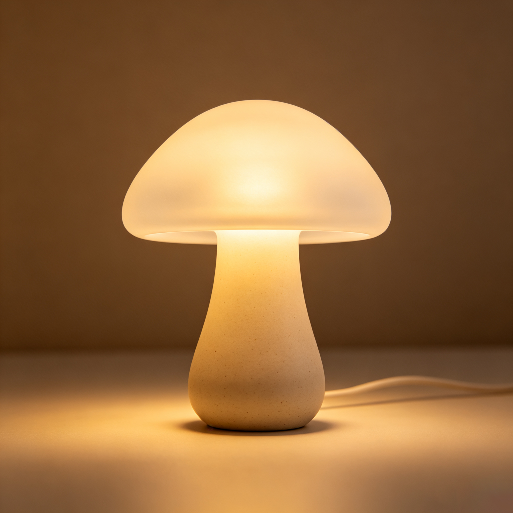 Ins Style Frosted Glass Mushroom Table Lamp