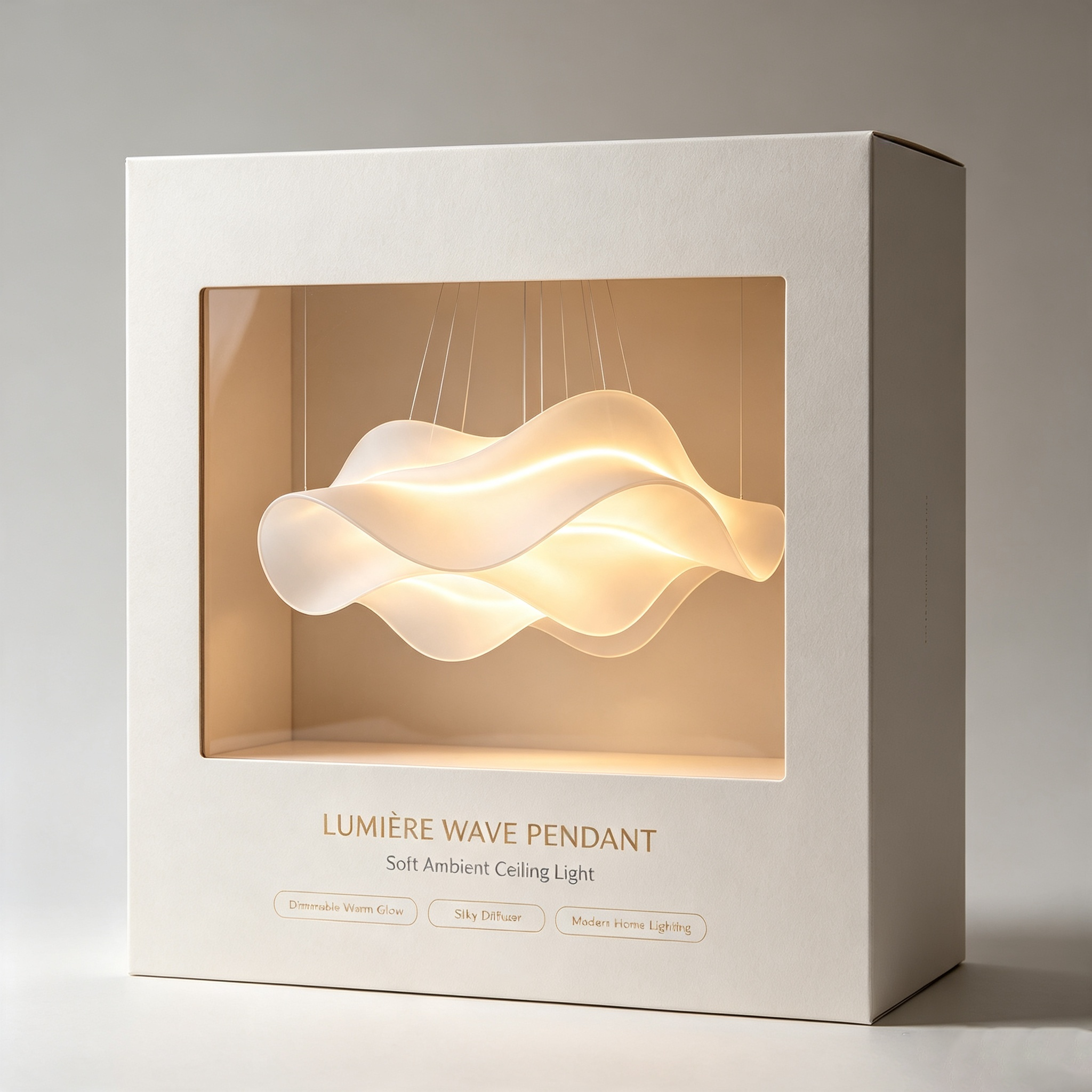 Modern Art Wave Ribbon LED Pendant Light